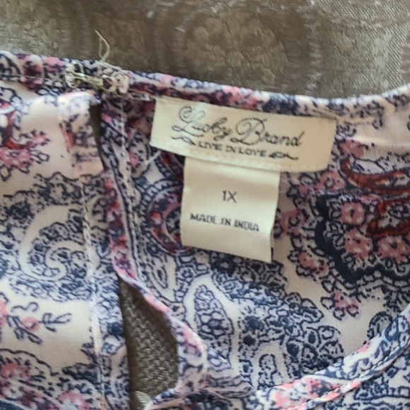 Feminine Sleeveless Lucky Brand Tunic Top 1X - Picture 6 of 10